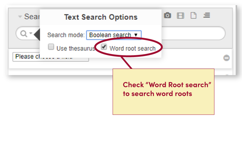 Merlin -- search word root option