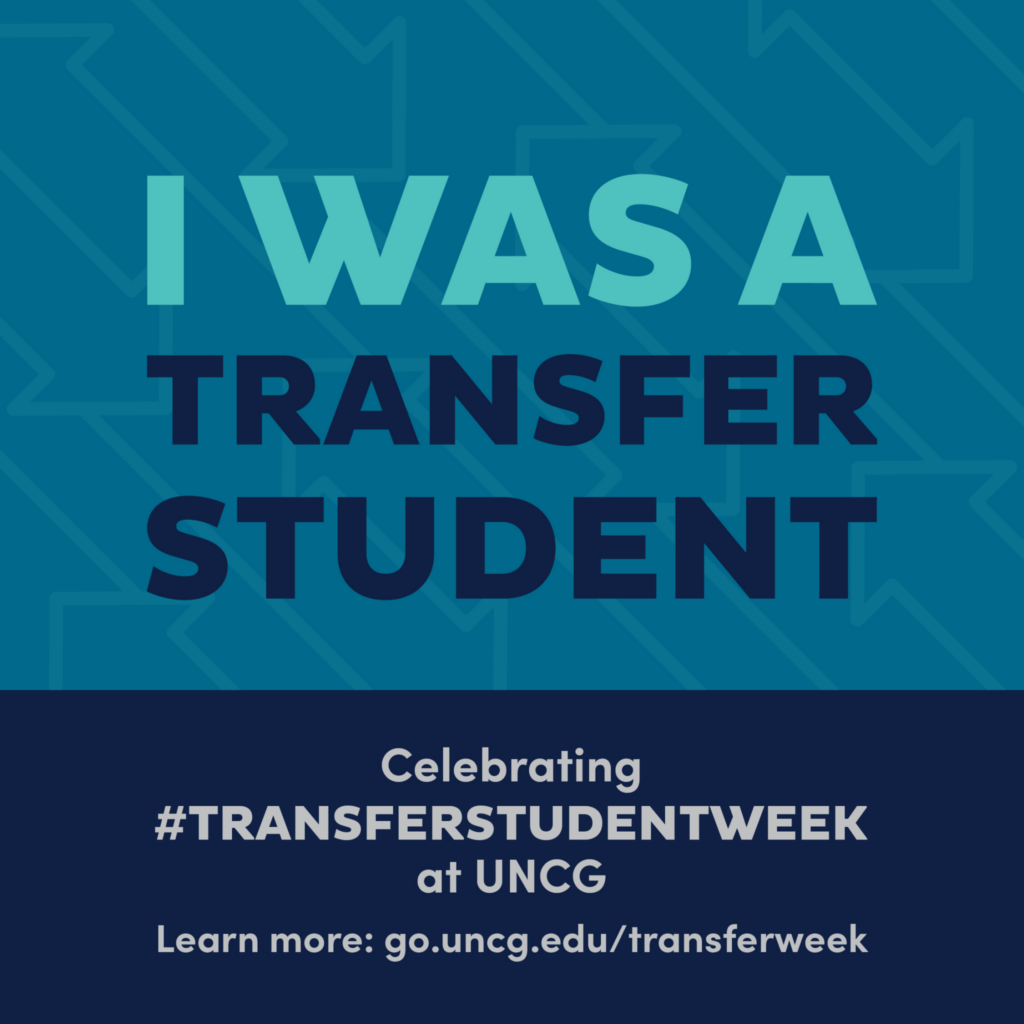 Transfer Week Graphic for Social Media; I was a Transfer Student