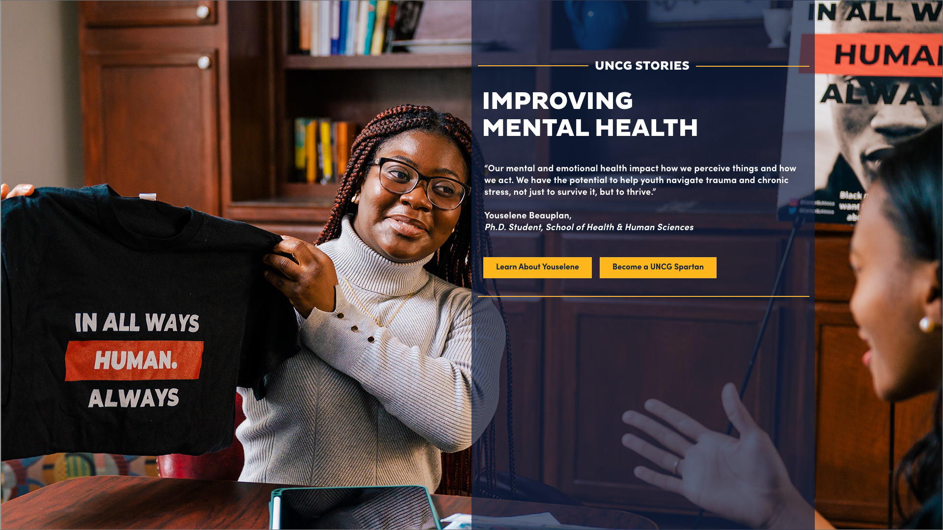 UNCG Stories Block for new homepage design