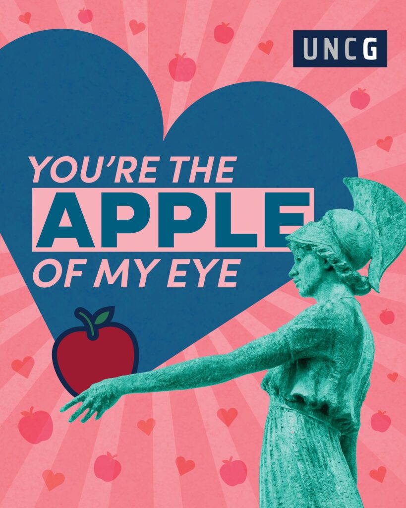 Valentine's E-Greeting image - UNCG You're the Apple of My Eye