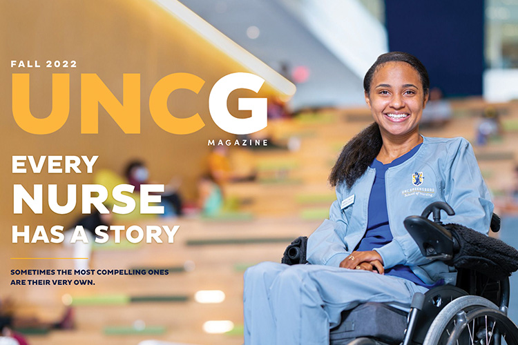 Nursing alumna Gabrielle Baldsin featured on cover of UNCG Magazine